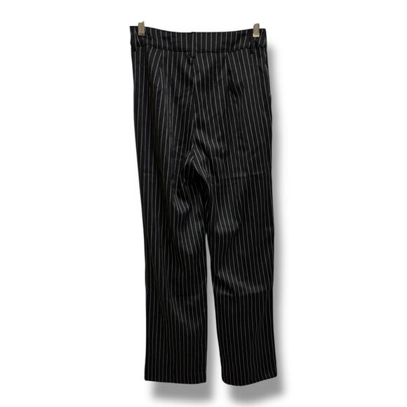 RSQ Womens Pinstripe Black White High Waisted Dress‎ Pants NEW Size Small - Picture 2 of 4